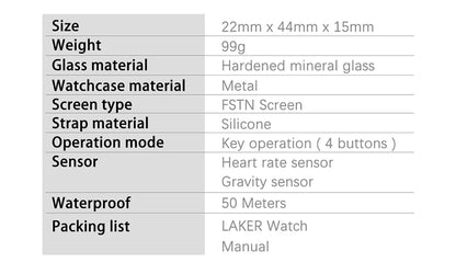 NORTH EDGE Men's Digital Watch Military Waterproof 50M Running Sports Pedometer Stopwatch Watch Heart Rate Wristband Android IOS