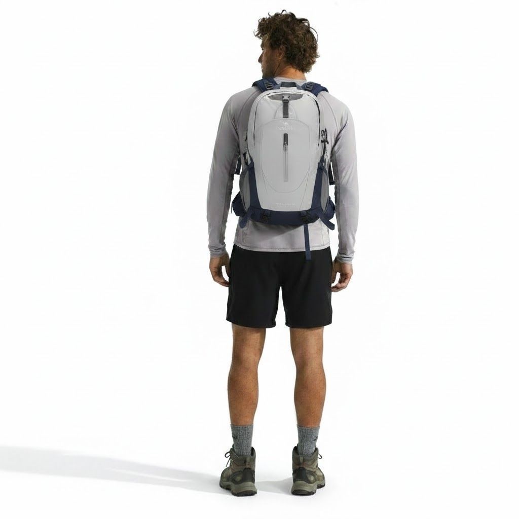 Mochila Hiker 40L  – Cinza Prata traseira