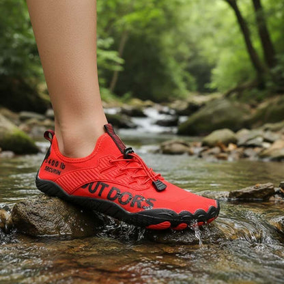 sapatilha aquatica vermelho respiravel no rio 