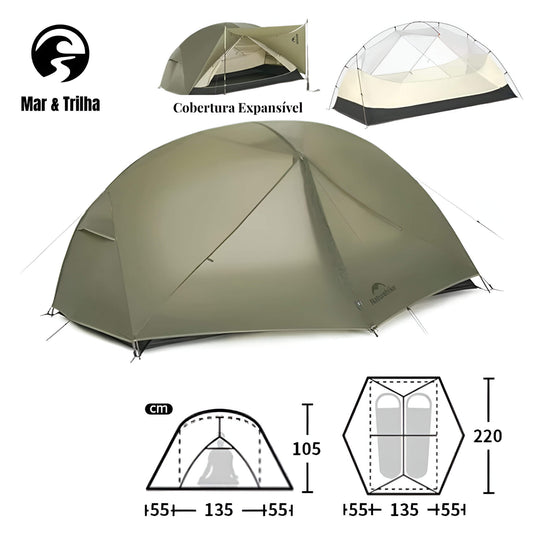 Barraca de Camping 2 Pessoas - UL PRO - Verde