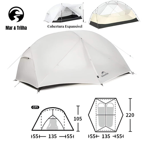 Barraca de Camping 2 Pessoas - UL PRO - Cinza