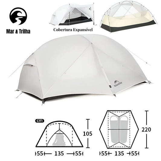 Barraca de Camping 2 Pessoas - UL PRO - Cinza