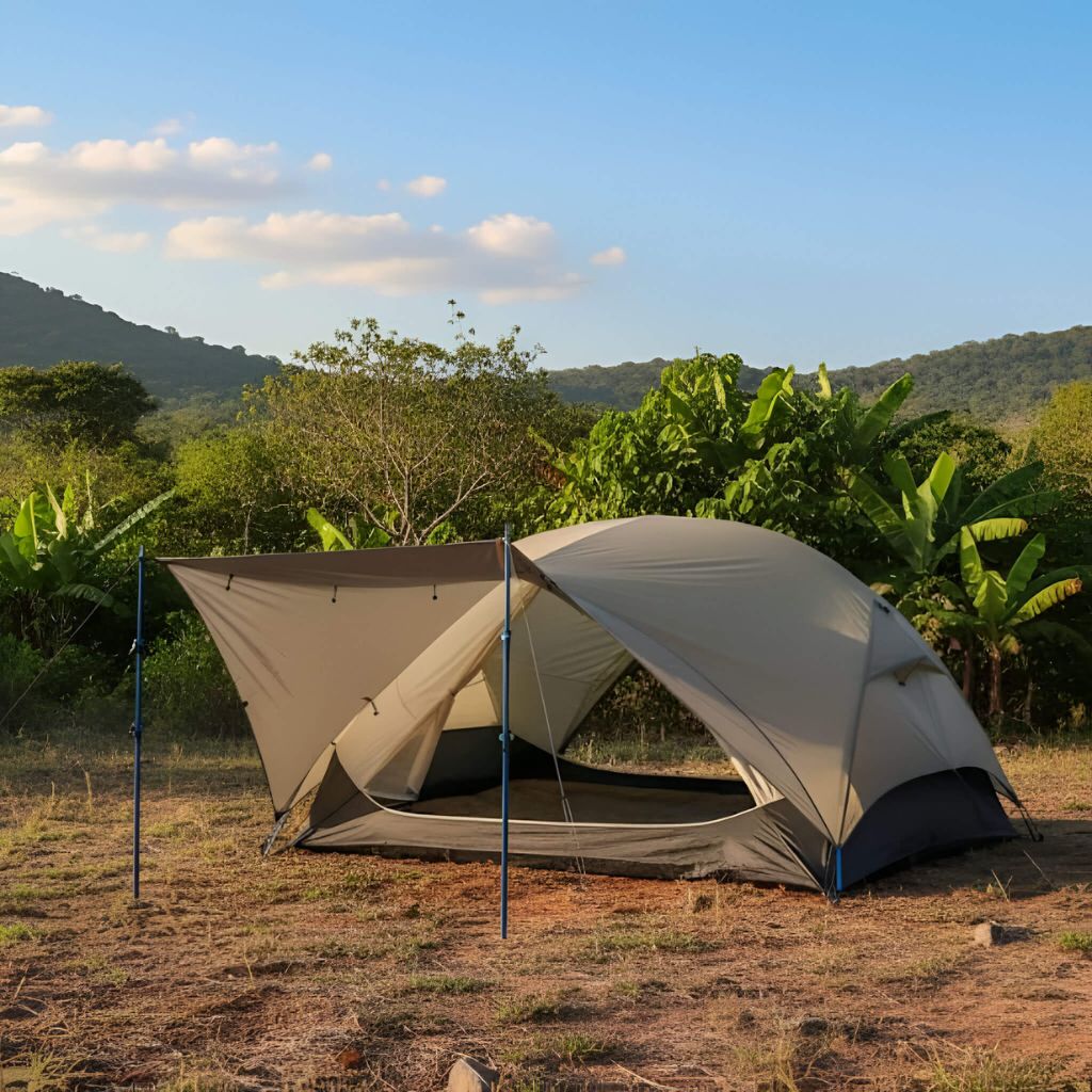 barraca de camping 2 pessoas piso varanda