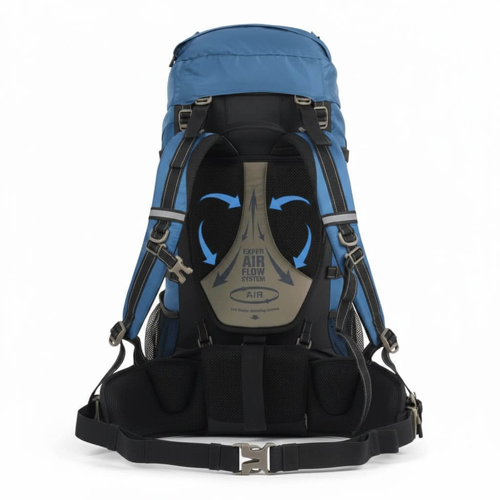 mochila cargeira nature hike discovery - azul ventilacao