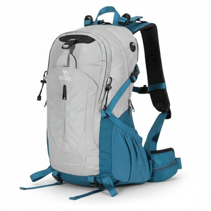 mochila de trilha 40 litros prateado lateral