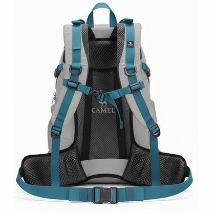 mochila de trilha 40 litros prateado lateral back