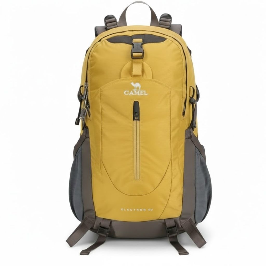 mochila de trilha amarelo kamel