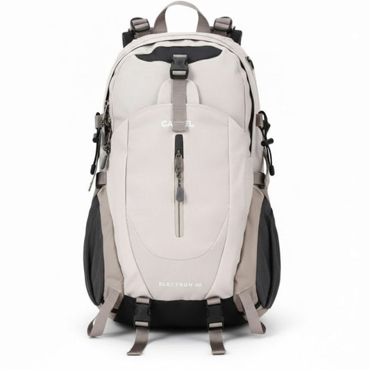 mochila de trilha caqui frente