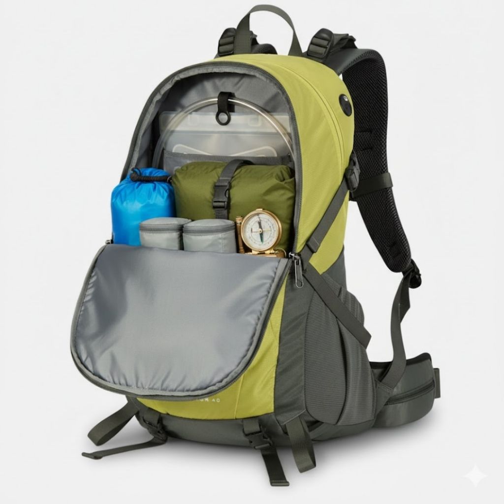 Mochila Hiker 40L  – Verde Floresta interior