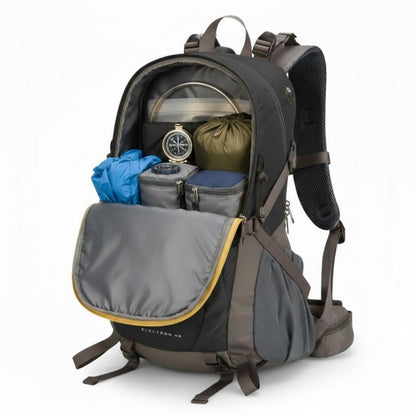 Mochila de trilha 40 litros interior