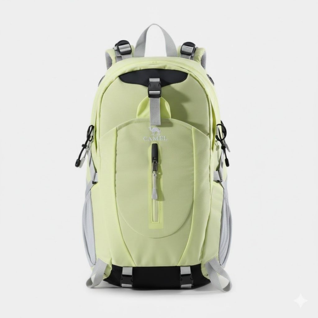 mochila de trilha verde musgo